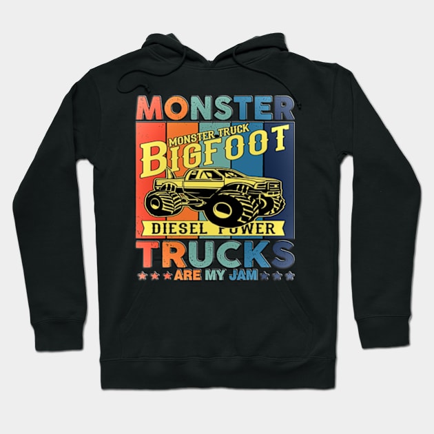 Funny Aesthetic Quotes Monster Truck Bigfoot Car for Birthday Boy, Toddlers, Youth & Adults Hoodie by masterpiecesai